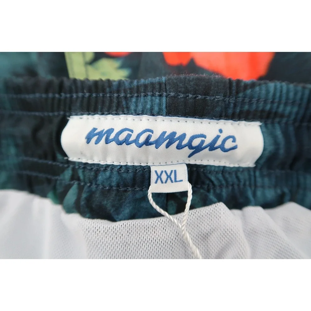 Maamgic Mens‎ XXL Swim Trunks Shorts Multicolor Floral 4.5